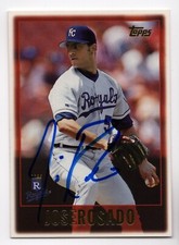 Jose Rosado Autograph On a 1997 Topps - Kansas City Royals (Read)