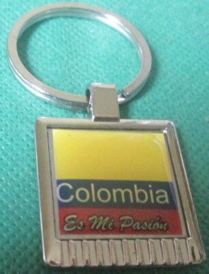 COLOMBIA Es Mi Pasion metal Souvenir keyring key chain keychain 1.5''
