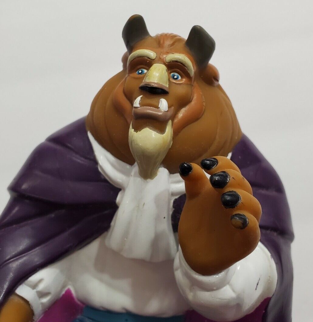 DISNEY BEAUTY AND THE BEAST RUBBER PIZZA HUT TOY 1992 HAND PUPPE