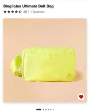 Blogilates belt bag sunny lime new 