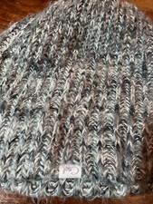 Coal Hand made Hat Beanie knitted Fuzzy Tapered Double Layer RARE