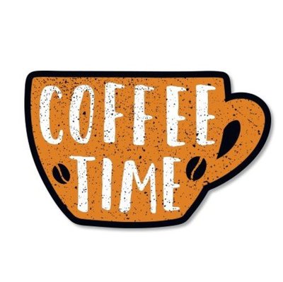 Autoaufkleber Coffee Time Kaffee Zeit Bohne Tasse Pause L1246 Sticker-12cm