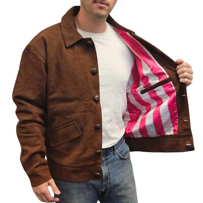 Suede Jacket With Candy Stripe Lining Jerry Seinfeld TV Show