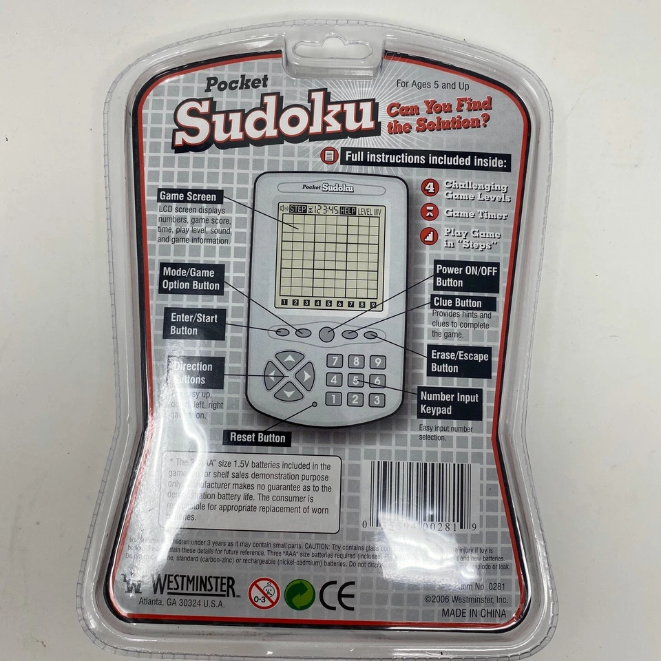 Juego portátil Pocket Sudoku nuevo 10000 juegos listos para jugar Foto 2 de 4