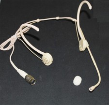 Omnidirectional Foldable earhook Headset Microphone for Audio Technica Beige