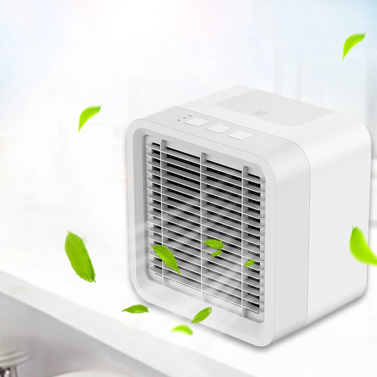 Portable Mini Air Conditioner Desktop Air Cooler USB Cable Water