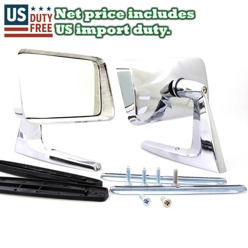 FIT FOR 1964 1965-1966 THUNDERBIRD CHROME EXTERIOR DOOR MIRROR PAIR 2 PIECES NEW