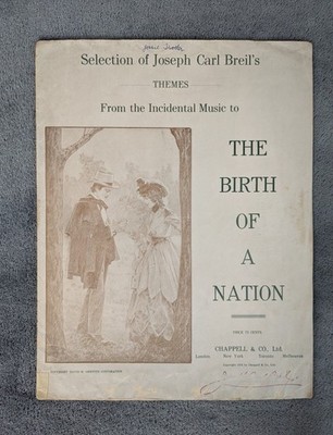RARE Birth of a Nation Incidental Music Joseph Carl Breil 1916 Sheet Music