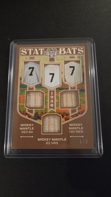 2025 Leaf Heavy Lumber MICKEY MANTLE 5/8 Triple Game-Used Bat Relic NY Yankees
