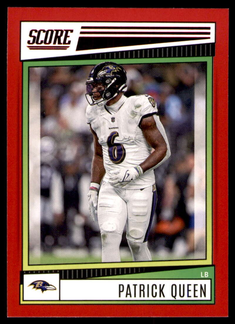 2022 Score Football Red Border Parallel Set Break Front and Back Scans # 1-200