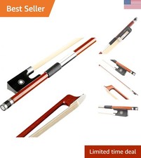 Exquisite 1/2 Brazilwood Violin Bow with Leather Grip   Perfect for All Levels