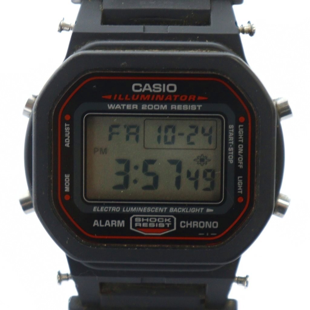 Casio G SHOCK DW 5600E Wristwatch Digital Logo with Calendar Quartz Black GY18 M
