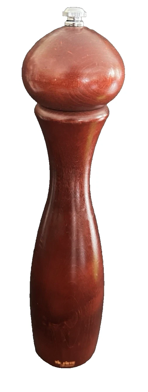 Vintage Vic Firth Gourmet Wooden Pepper Mill Grinder 12” Made in USA