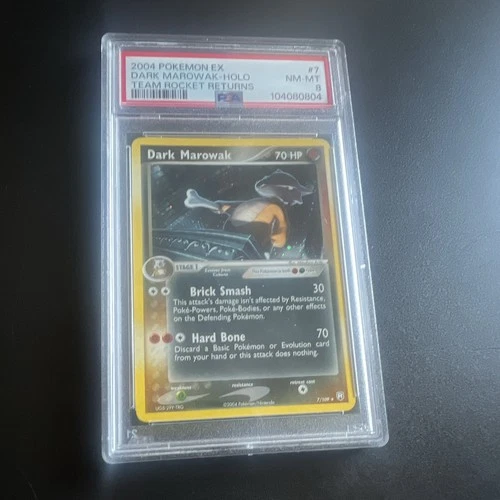 Pokémon Dark Marowak EX Team Rocket Returns #7/109 Holo PSA 8 2004 English