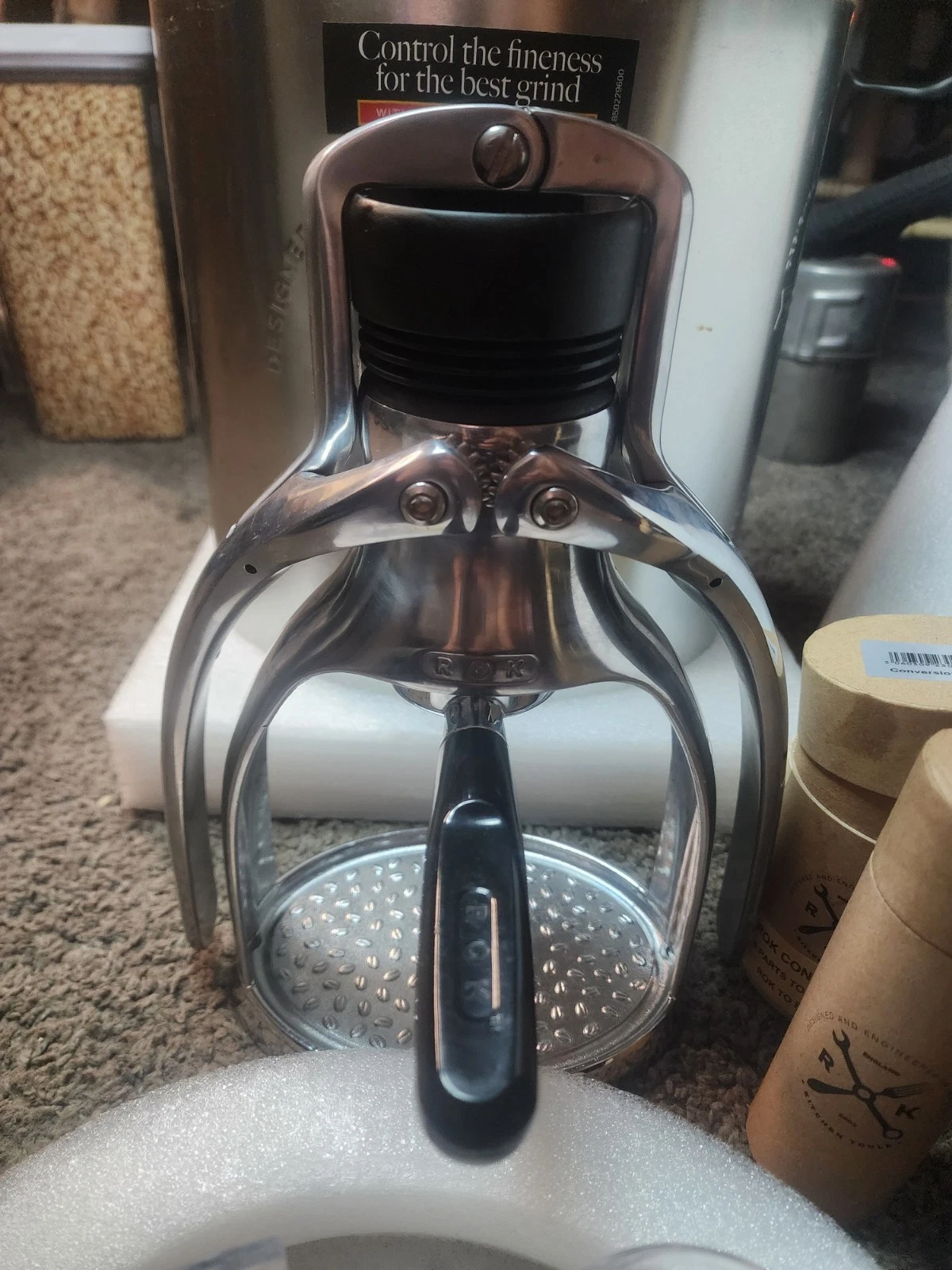 ROK Presso Manual Espresso Coffee Press Maker, Comes With Milk Frother