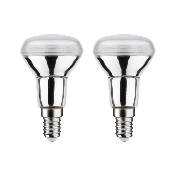 2 X Paulmann Led R50 Glas Reflektor 5W = 37W E14 Matt 420Lm Warmweiß 2700K 36°-image