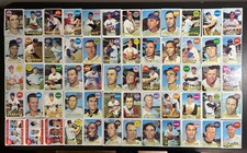 (222) 1969 TOPPS BASEBALL CARD LOT / VG TO EXMT / IN # ORDER / #3-#660 / NO DUPS