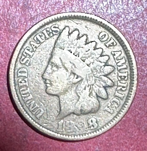 18X8 US Indian Head Cent! Missing 3rd Digit! Error? Neat Oddity! VG Details!