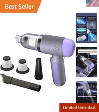Cordless Handheld Vacuum - Portable Car Cleaner for Home & Pet Hair, Gray
