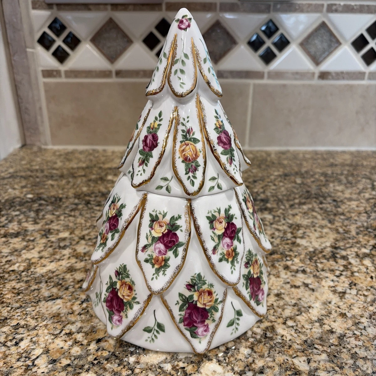 Old Country Roses Cookie Jar for sale | eBay