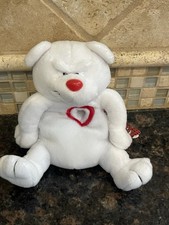 Meanies Valentines HEARTLESS BEAR 1999 Bean Bag Plush Toy Doll NWT