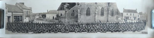 vintage panoramic photo MACHINE GUN BATTALION FRANCE WW1 panorama