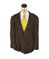 VTG Dockers Corduroy 100 Cotton Blazer Jacket Sport Coat Brown Mens 46 R EUC