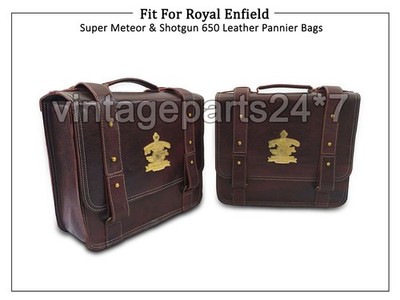 Leder-Seitenkoffer D4 für Royal Enfield Super Meteor & Shotgun 650
