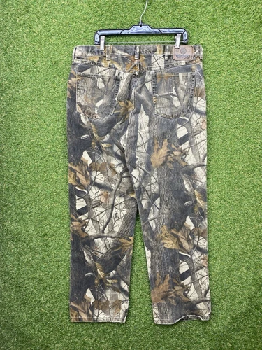 Pantalon vintage Wrangler camouflage arbre véritable double genou homme 36x32 chasse extérieur