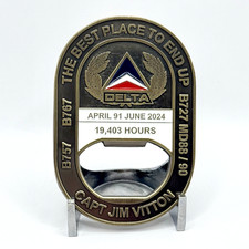Challenge Coin - Delta Air Lines Pilot Jim 'Pitbull' Vitton Bottle Opener
