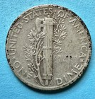 1944-S Mercury Dime. 90% Silver. VF Condition. Wartime Coin. Charity Auction. — photo 2