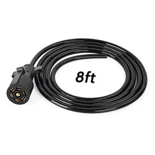 Gilardino 7 Way Trailer Plug, 7 pin Trailer Wiring Harness, 8 Feet 7-Wire 