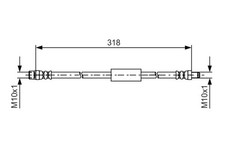 Bremsschlauch BOSCH 1 987 481 618 für ROLLS F01 F02 F03 F04 GHOST BMW DAWN 7er