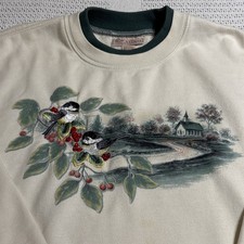 Vintage 90S Top Stitch Morning Sun Women s Large Embroidered Sweatshirt