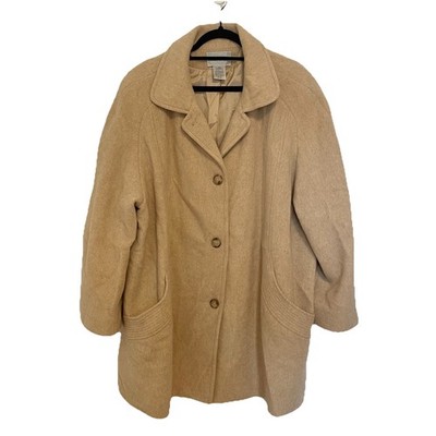 Cabin Creek 80% Wool Beige Coat Fully Lined Women s Size 20