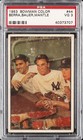 1953 BOWMAN COLOR #44 HANK BAUER/MICKEY MANTLE/YOGI BERRA PSA 3