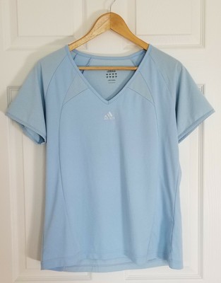 adidas light blue top