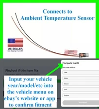 fits GM Chevy Ambient Temperature Sensor Connector Plug Pigtail Harness Wiring