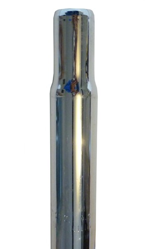 Bike Seat Post 26.2mm x 190mm Silver Chrome Straight New - Picture 2 of 2