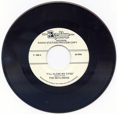 SKYLINERS Excalibur PROMO ''I'll Close My Eyes'' b/w ''The Door Is Still Open'' M-