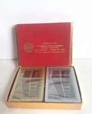 Vtg Pittsburgh Home Savings Butler Office Playing Cards 2 Decks Promo Red Case