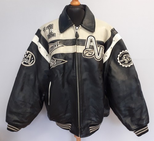 Leather Motorcycle Bomber Jacket Black 