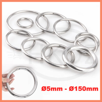 Stainless Steel O-Rings,Buckles Webbing Leathercraft Metal O Ring Ø5mm -Ø150mm