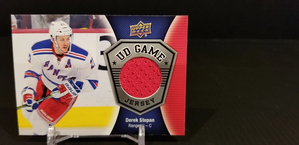 2016-17 Upper Deck UD GAME JERSEY RED #GJ-ST Derek Stepan MINT - Image 3 of 4