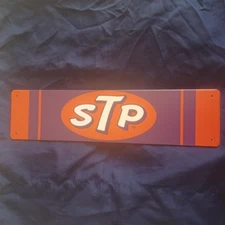 4" X 15-3/4" Metal Sign Wall Art Man Cave Garage Bar Gas Station Oil STP