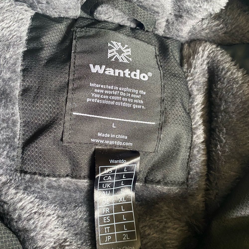 Wantdo Black Fleece Lined Coat Size Large - image 11