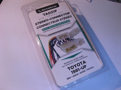 Ta021f Color TA021F Scosche Toyota 1981-UP Auto Stereo Wire Harness - NOS Qty 1 | eBay