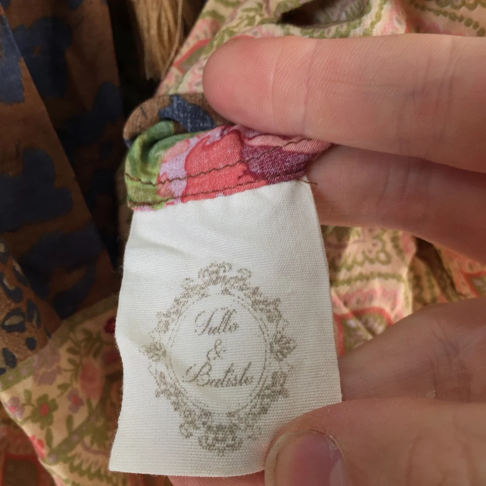 Blusa mujer tul y batista talla M beige floral leopardo boho hippy 113110 Foto 4 de 4