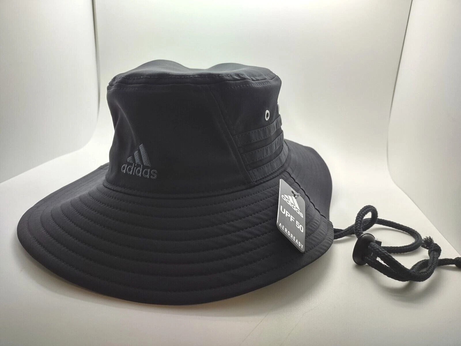 adidas Aeroready Bucket Hat UPF 50 Black Polyester blend OS adj, Strapa