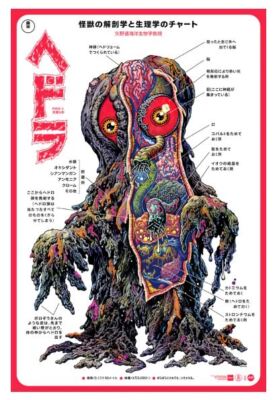 Hedorah Anatomy Poster Print Mike Sutfin Godzilla SDCC MONDO | eBay